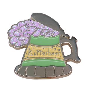 Butterbeer Glitter Enamel Pin