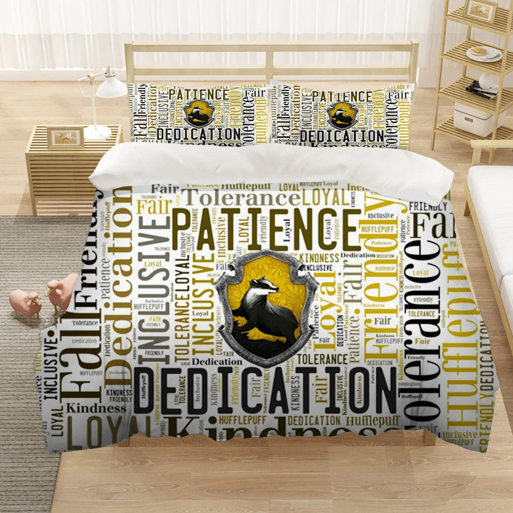 Marauder’s Map Four Magic College 3PCS Duvet Cover Set - Image 14