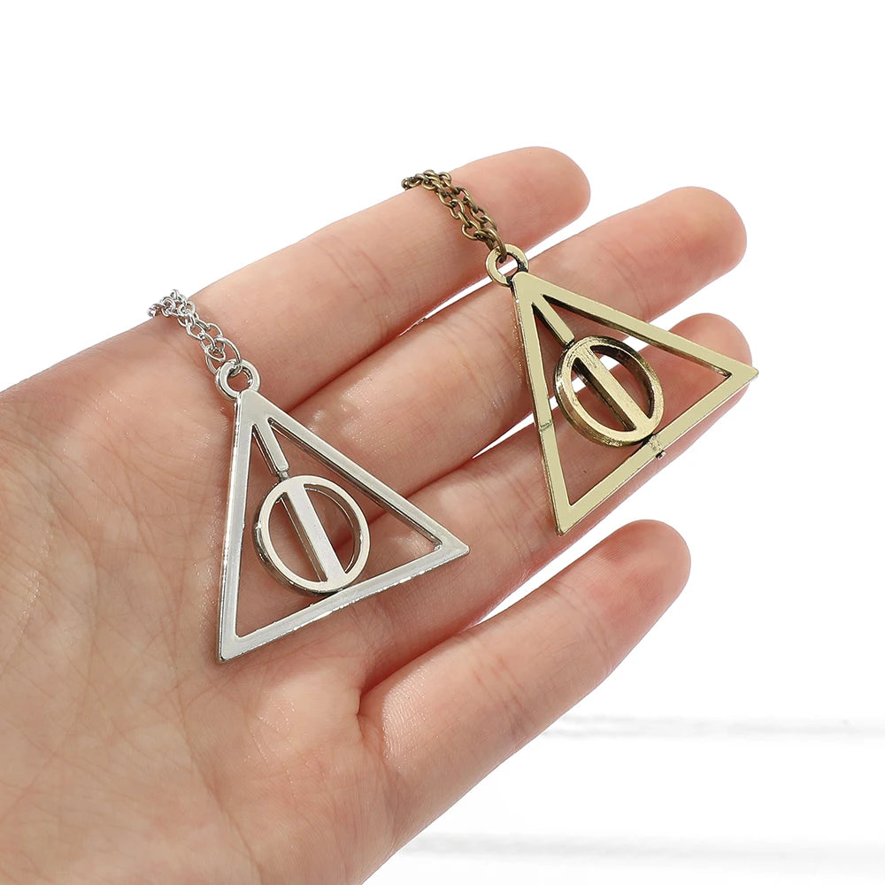Harry Potter Luna & Deathly Hallows Rotatable Pendant Necklace - Image 3