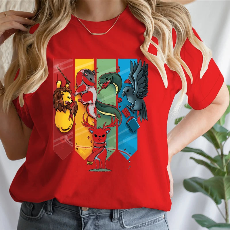 Magic Animal Ladies Cotton T-Shirt - Image 22
