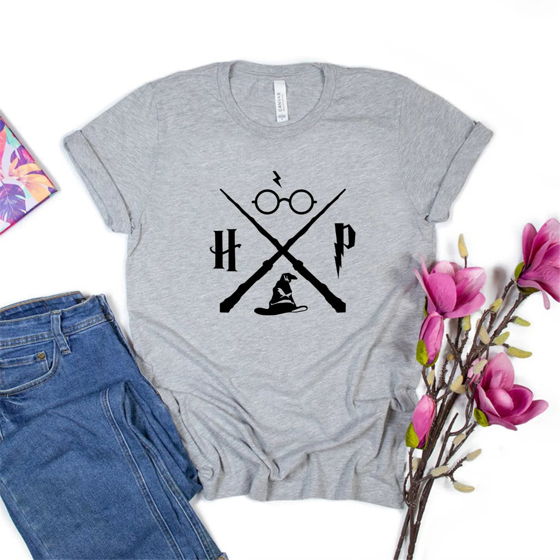 Wizard Hat & Wand Graphic T-Shirt - Image 7