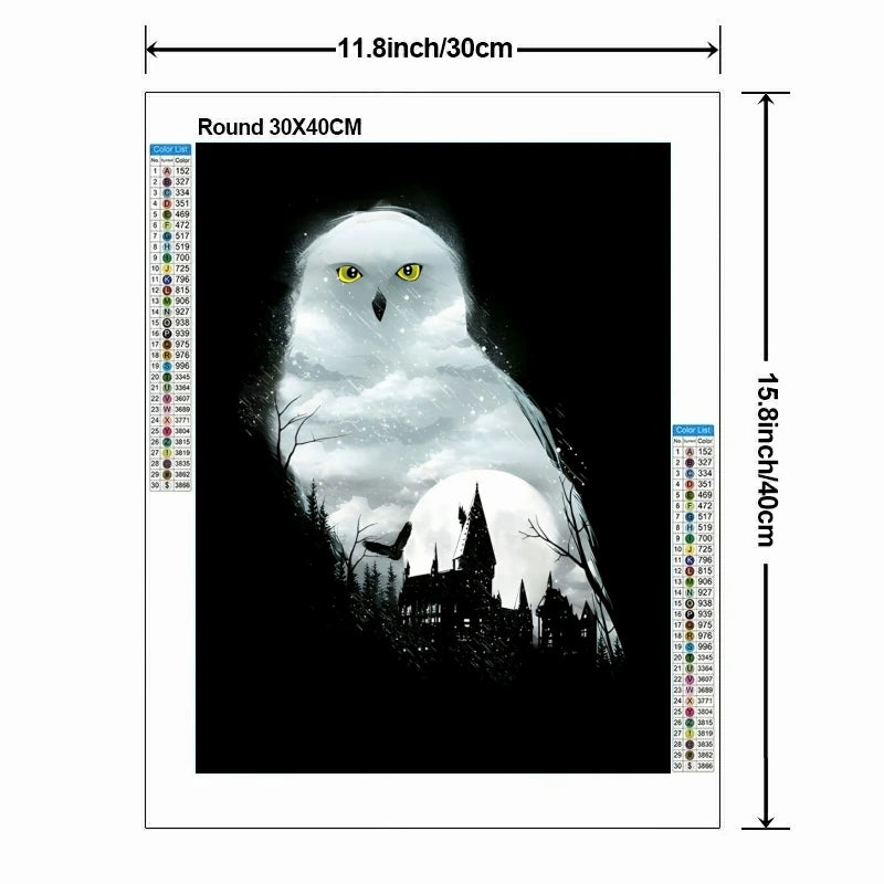 Cartoon Owl Magic Book 5D DIY Diamond Painting Kit - Image 3