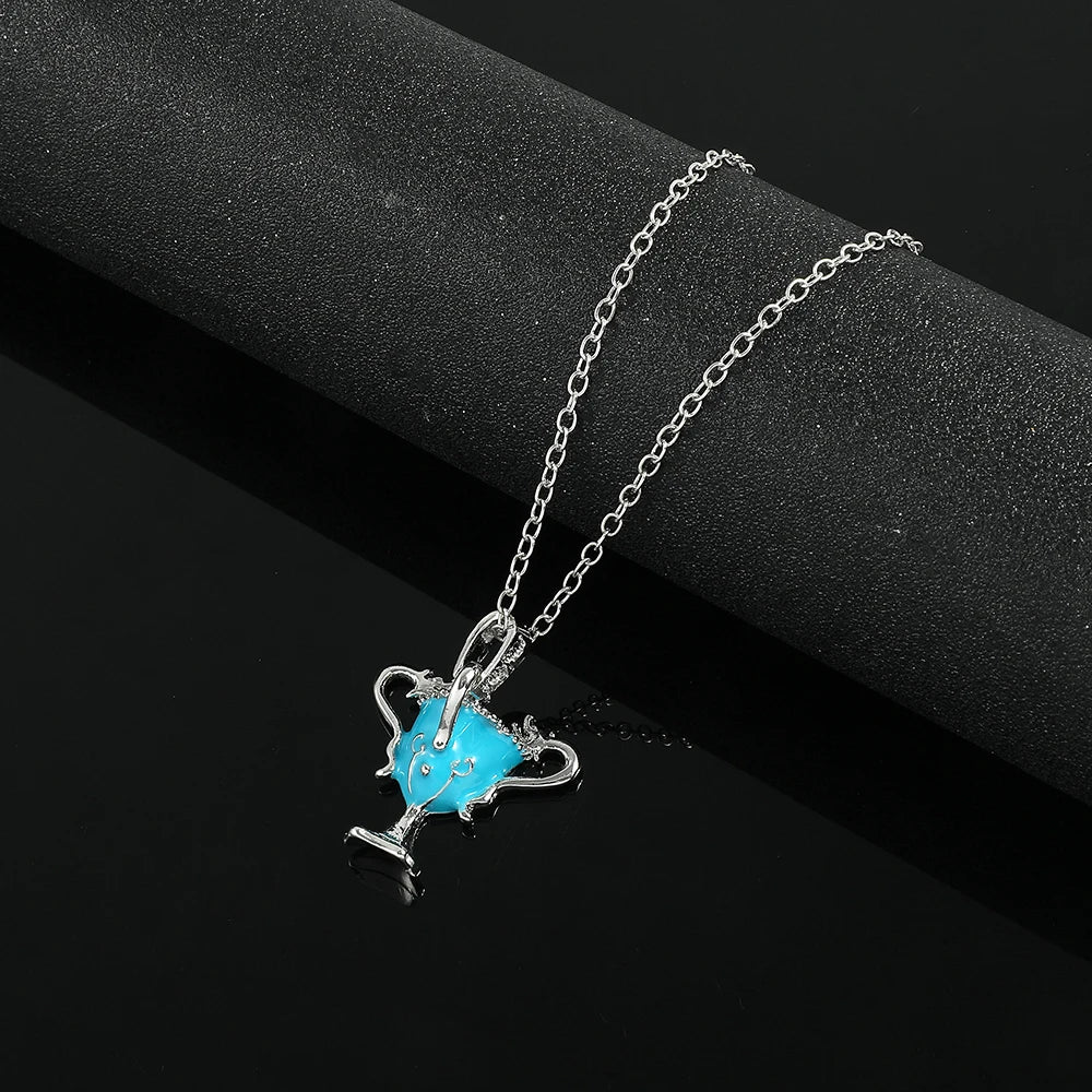 Harry Potter Blue Wine Glass Pendant Necklace - Image 4