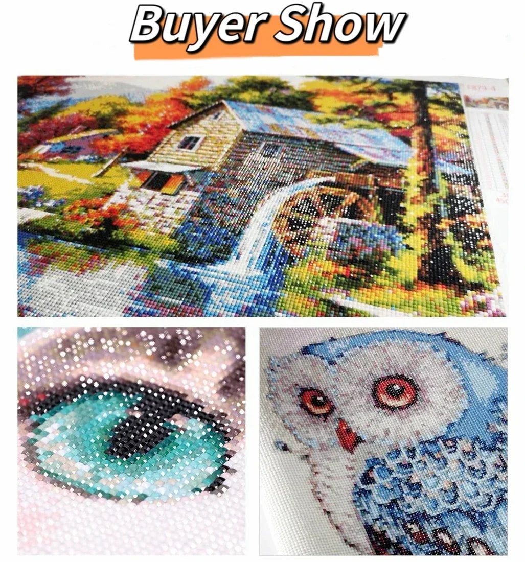 Red Cartoon Mosaic Embroidery Diamond Painting 5D - Image 3