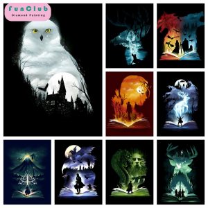 Cartoon Owl Magic Book 5D DIY Diamond Painting Kit