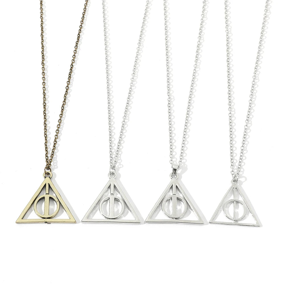 Harry Potter Luna & Deathly Hallows Rotatable Pendant Necklace