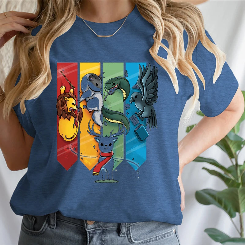 Magic Animal Ladies Cotton T-Shirt - Image 4