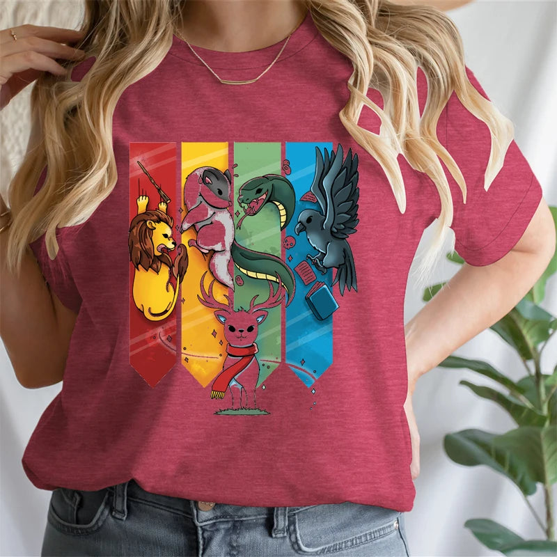 Magic Animal Ladies Cotton T-Shirt - Image 2