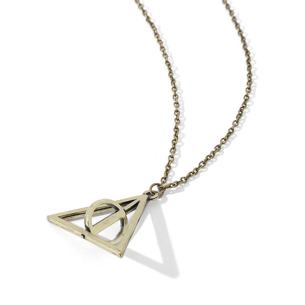 Harry Potter Luna & Deathly Hallows Rotatable Pendant Necklace - Image 4