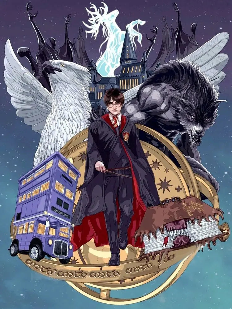 Red Cartoon Mosaic Embroidery Diamond Painting 5D - Image 15