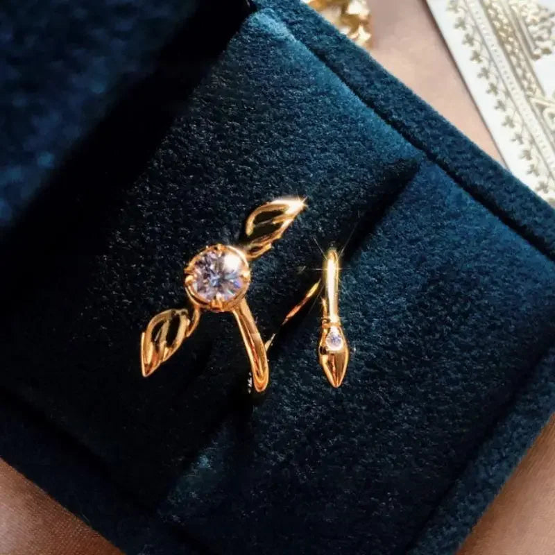 Gold-Plated Snitch Ring – Harries Cosplay Jewelry with Rotatable Wings - Image 3