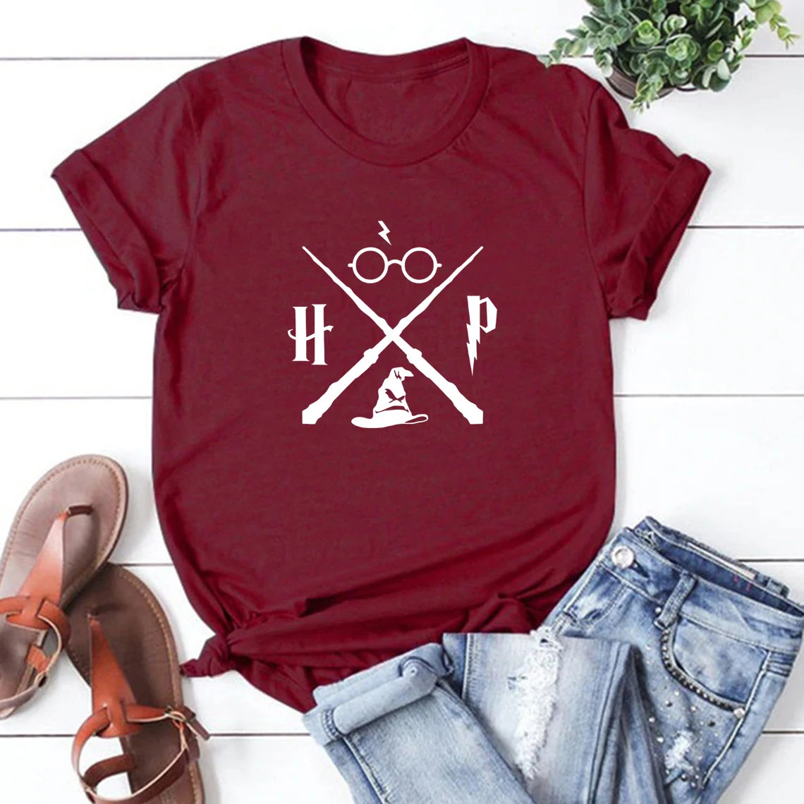 Wizard Hat & Wand Graphic T-Shirt - Image 13