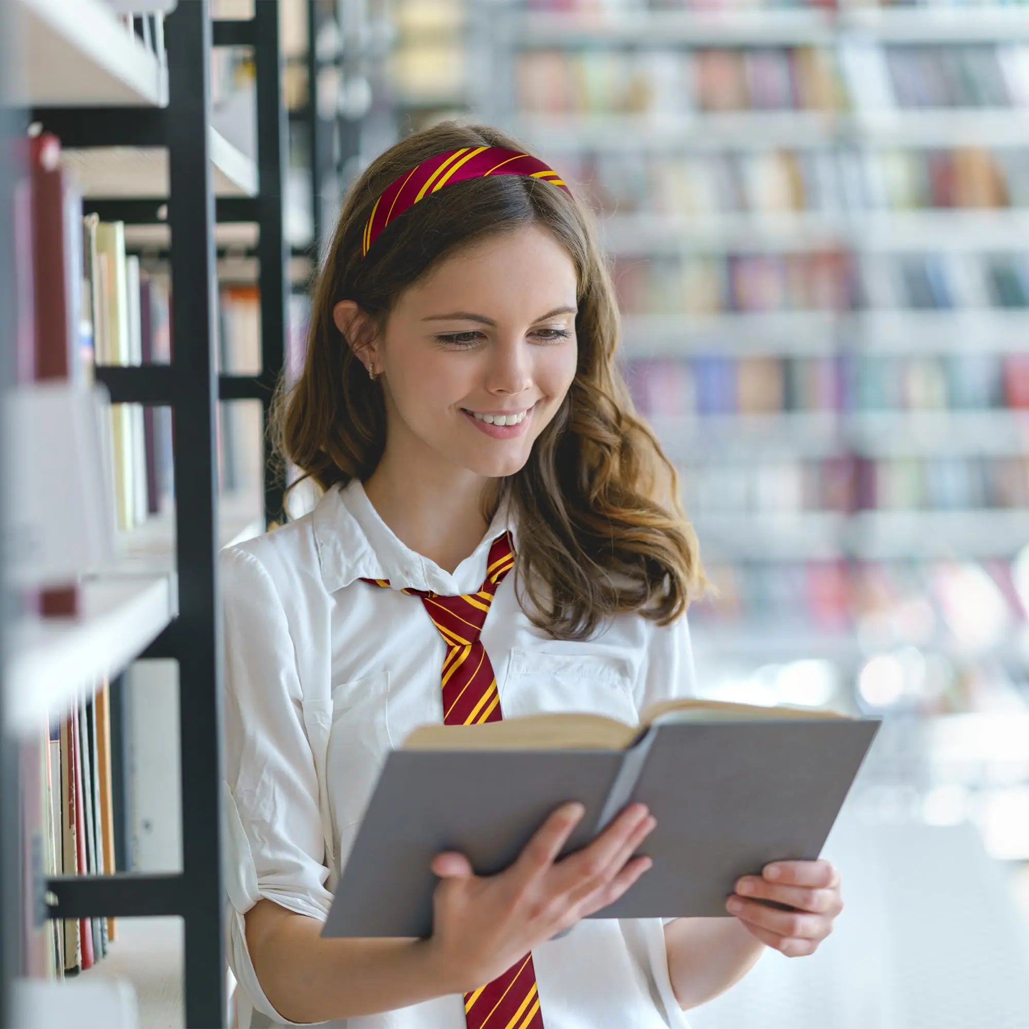 Burgundy and Yellow Striped Headband - Image 5
