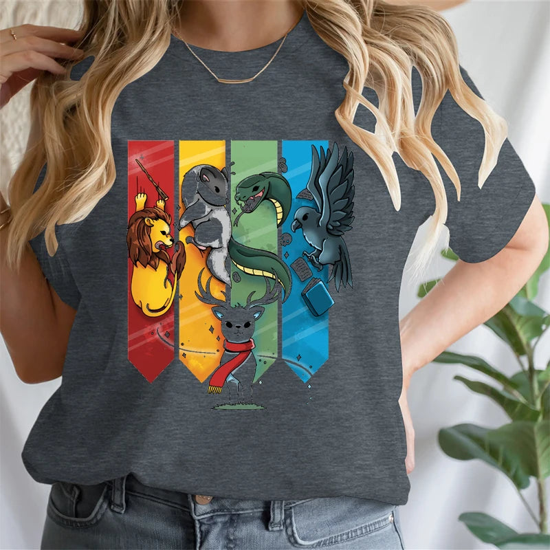 Magic Animal Ladies Cotton T-Shirt - Image 3