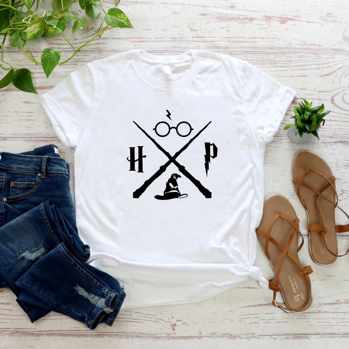 Wizard Hat & Wand Graphic T-Shirt - Image 14