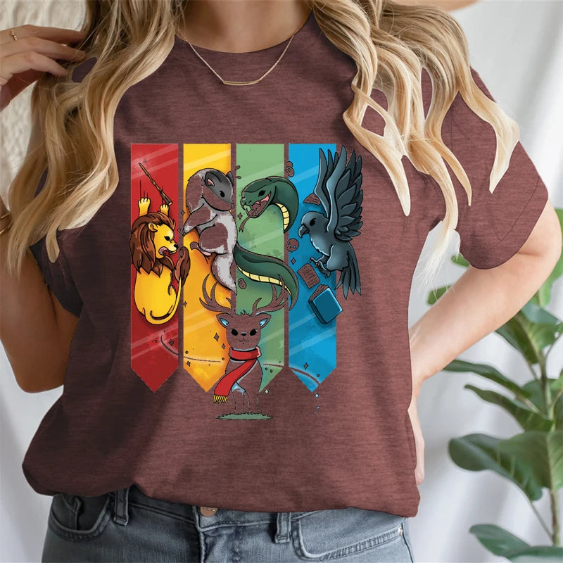 Magic Animal Ladies Cotton T-Shirt - Image 19