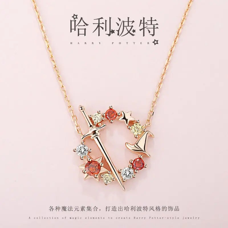 Harry Potter Sorting Hat Necklace & Earrings Set - Image 4