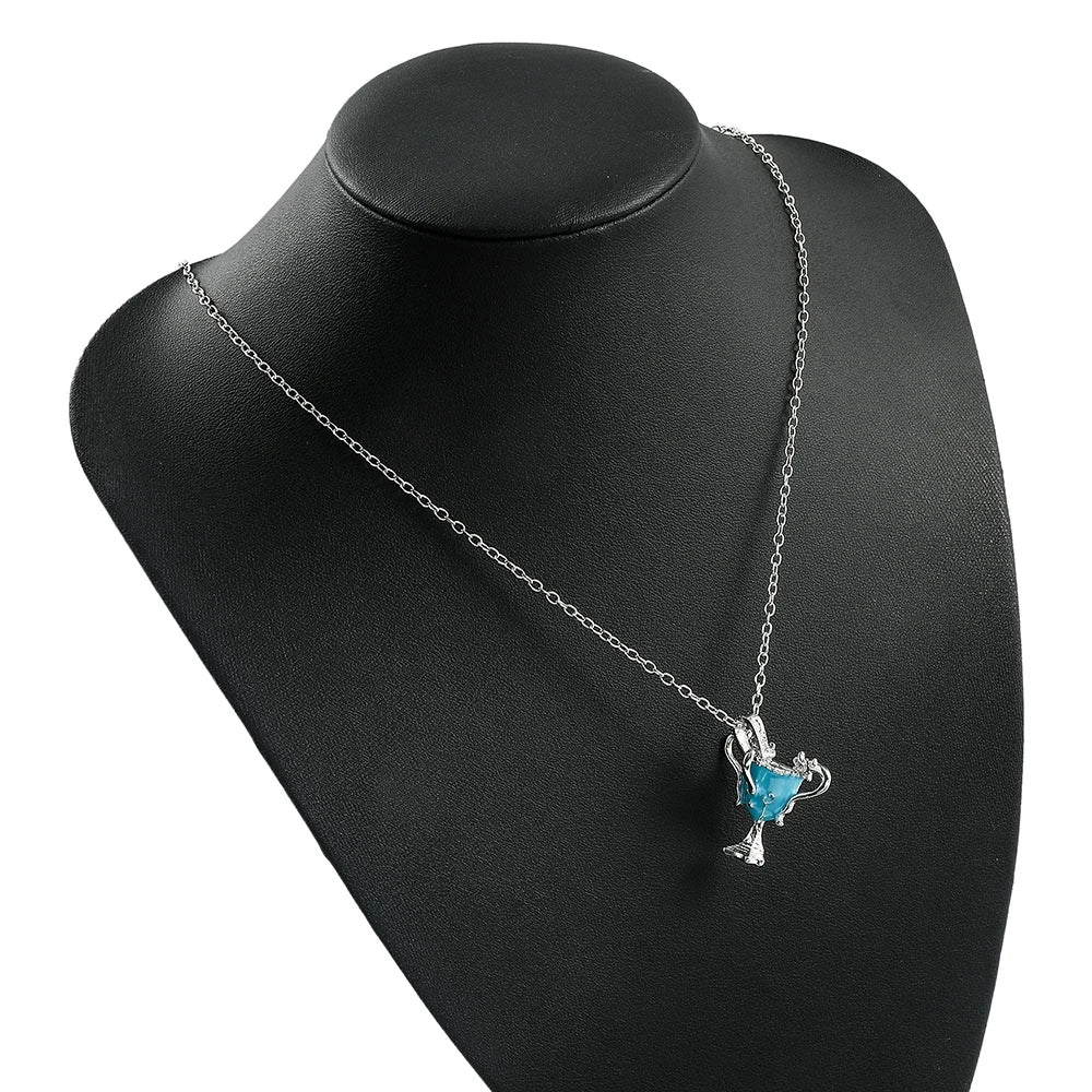 Harry Potter Blue Wine Glass Pendant Necklace - Image 3
