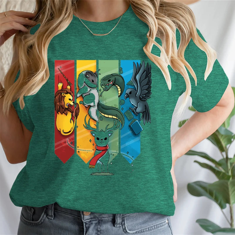 Magic Animal Ladies Cotton T-Shirt - Image 21