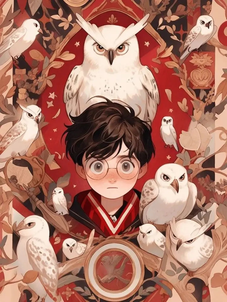 Red Cartoon Mosaic Embroidery Diamond Painting 5D - Image 10